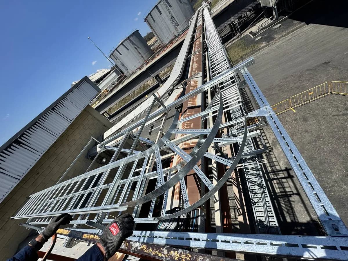 Commercial electrical fit-out with cable tray and containment by Nuvolt