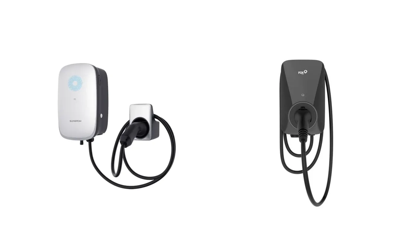 Sungrow AC22E and Fox ESS A Series EV chargers supplied and installed by Nuvolt